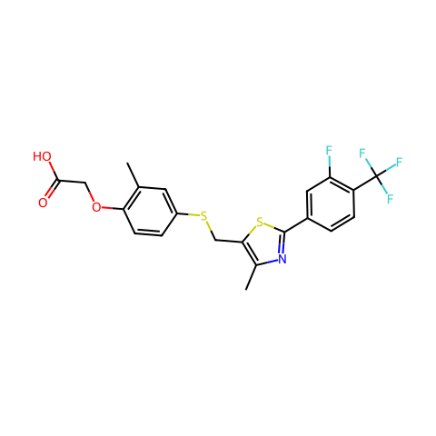GW0742,PPARδ激动剂结构图