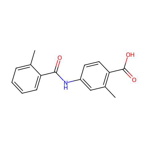 2-Methyl-4-(2-methylbenzoylamino)benzoic acid结构图