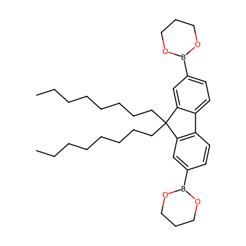 9,9-二辛基芴-2,7-二硼酸二(1,3-丙二醇)酯结构图