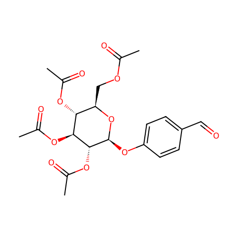 4-Formylphenyl(tetra-O-acetyl)-β-D-glucopyranoside结构图