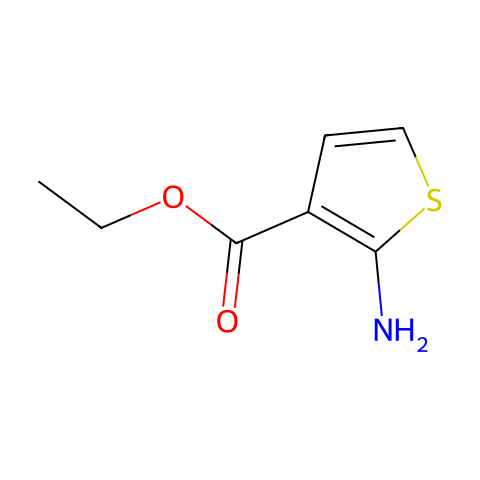 乙基 2-氨基噻吩-3-羧酸酯结构图