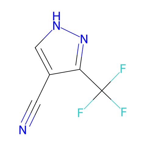 3-(Trifluoromethyl)-1H-pyrazole-4-carbonitrile结构图