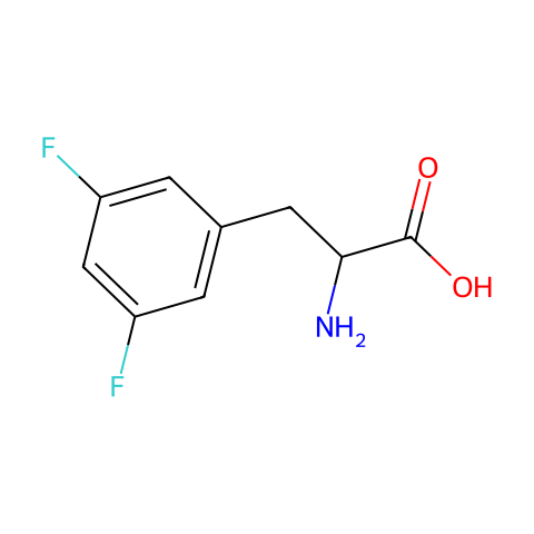 DL-3,5-二氟苯丙氨酸结构图
