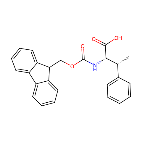 (2S,3R)-2-(9H-fluoren-9-ylmethoxycarbonylamino)-3-phenyl-butanoic acid结构图