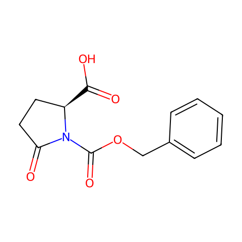 N-苄氧羰基-L-焦谷氨酸结构图