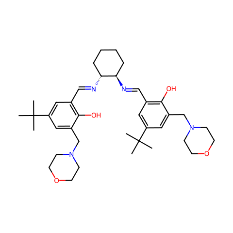 2,2'-[（（1R，2R）-（-）-1,2-环己二基双（（E）-（亚硝基甲基亚炔）））]双[4-（叔丁基）-6-（4-吗啉基甲基）苯酚]结构图
