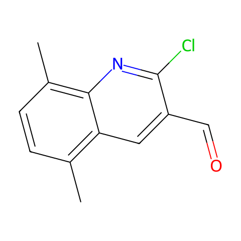 2-氯-5,8-二甲基喹啉-3-甲醛结构图