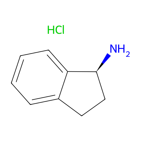 (S)-1-氨基茚满盐酸盐结构图
