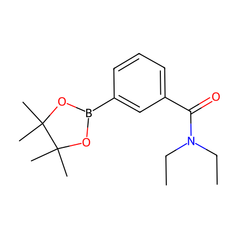 3-(N,N-二乙基氨基羰基)苯硼酸频哪醇酯结构图