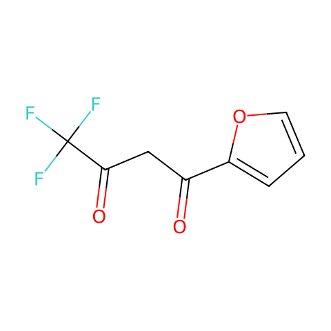 4,4,4-三氟-1-(2-呋喃基)-1,3-丁二酮结构图