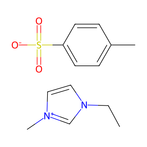 1-乙基-3-甲基咪唑嗡甲苯磺酰酯结构图