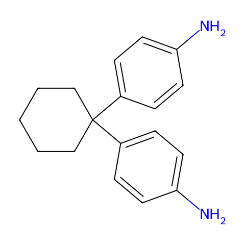 1,1-双(4-氨基苯基)环己烷结构图
