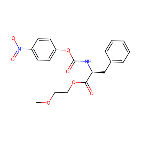 N-(4-硝基苯氧基羰基)-L-苯基丙氨酸2-甲氧基乙酯结构图