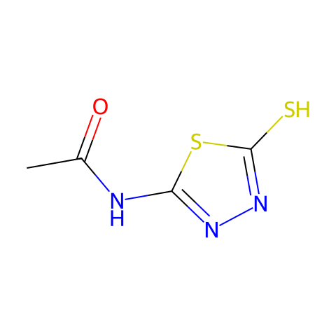 2-乙酰氨基-5-巯基-1,3,4-噻二唑结构图
