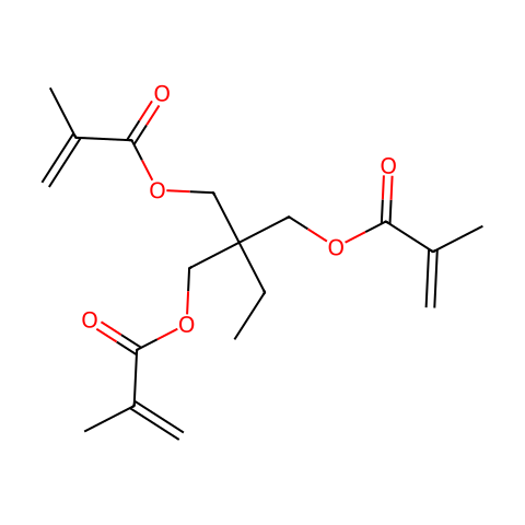 三羟甲基丙烷三甲基丙烯酸酯(TMPTMA)结构图