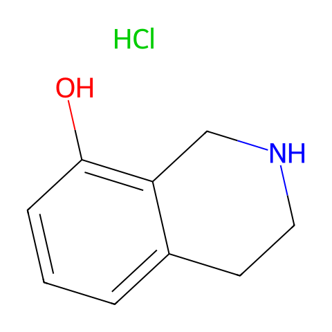 1,2,3,4-Tetrahydro-8-isoquinolinol Hydrochloride结构图
