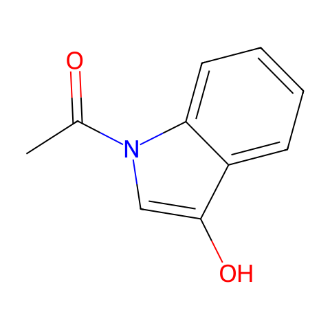 N-乙酰基-3-羟基吲哚结构图