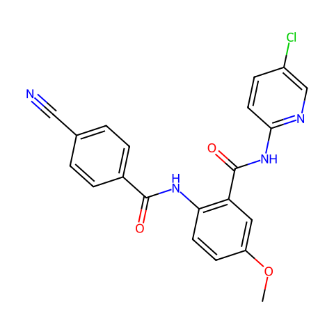 Benzamide, N-(5-chloro-2-pyridinyl)-2-[(4-cyanobenzoyl)amino]-5-methoxy-结构图