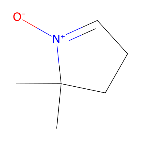 5,5-二甲基-1-吡咯啉-N-氧化物结构图