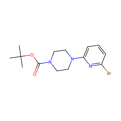4-Boc-1-(6-溴-2-吡啶基)哌嗪结构图