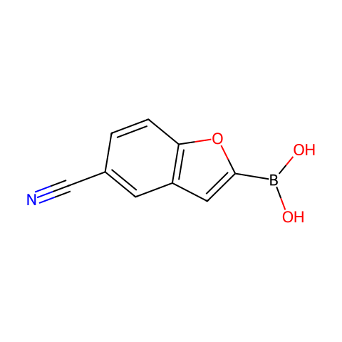 (5-Cyanobenzofuran-2-yl)boronic acid结构图