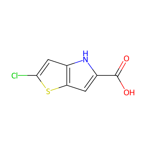 2-氯-4H-噻吩并[3,2-B]吡咯-5-羧酸结构图