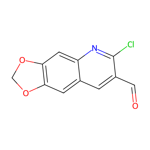 6-氯[1,3]二噁唑[4,5-G]喹啉-7-甲醛结构图