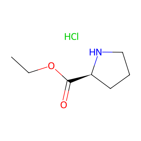L-PROLINE ETHYL ESTER HYDROCHLORIDE结构图