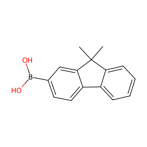 9,9-二甲基芴-2-硼酸(含数量不等的酸酐)结构图
