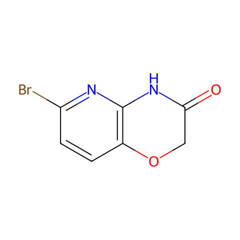 6-溴-2H-吡啶并[3,2-b][1,4]噁嗪-3(4H)-酮结构图