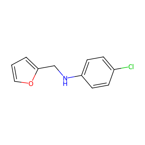 4-氯-N-(呋喃-2-基甲基)苯胺结构图