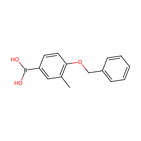 4-苄氧基-3-甲基苯硼酸（含不等量酸酐）结构图