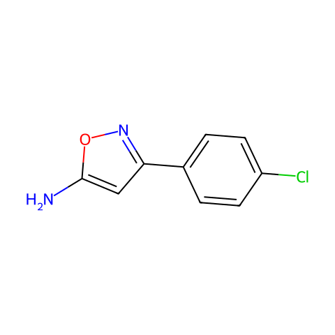 5-氨基-3-(4-氯苯基)异噁唑结构图