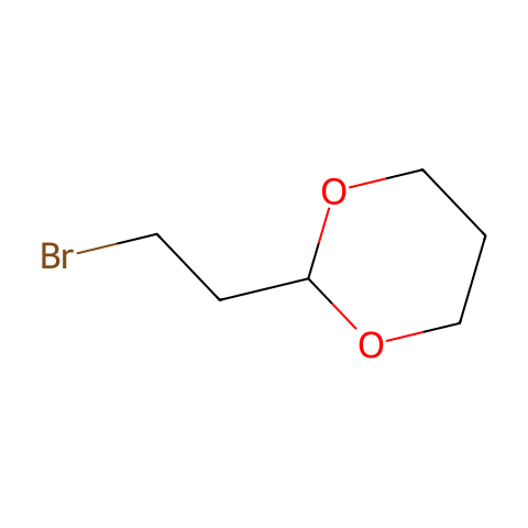 2-(2-溴乙基)-1,3-二氧六环结构图