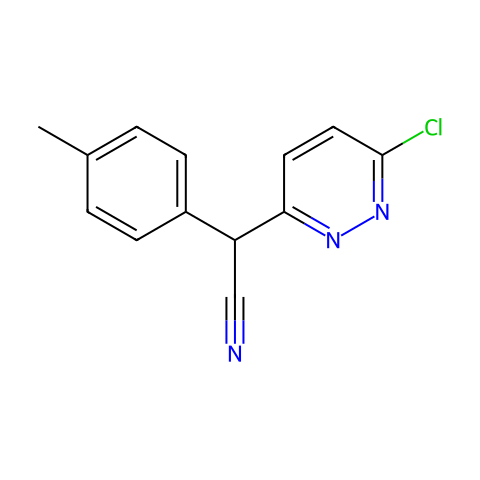 6-氯-α-(4-甲基苯基)-3-哒嗪乙酰腈结构图
