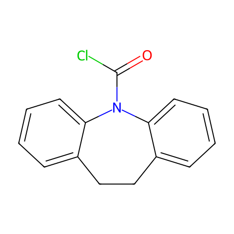 10,11-二氢-5H-二苯并[b,f]氮杂卓-5-甲酰氯结构图