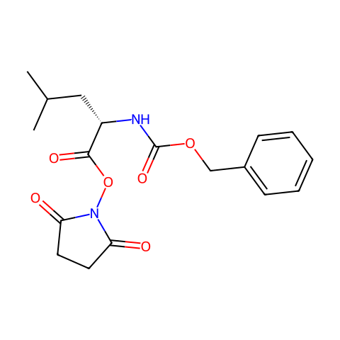 N-苄氧羰基-L-亮氨酸(N-琥珀酰亚胺)酯结构图
