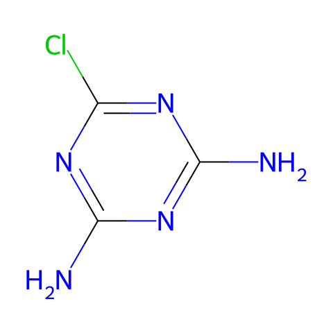 2-氯-4,6-二氨基-1,3,5-三嗪结构图