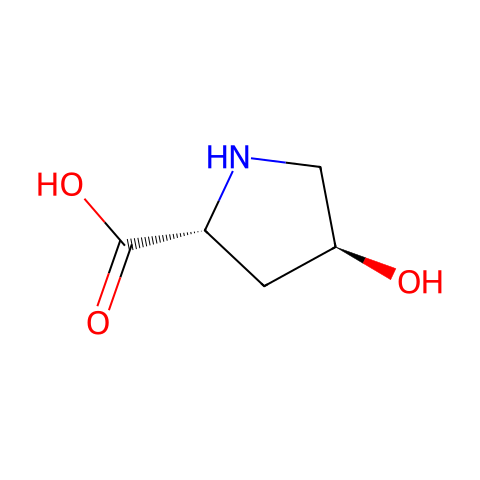 反式-4-羟基-D-脯氨酸结构图