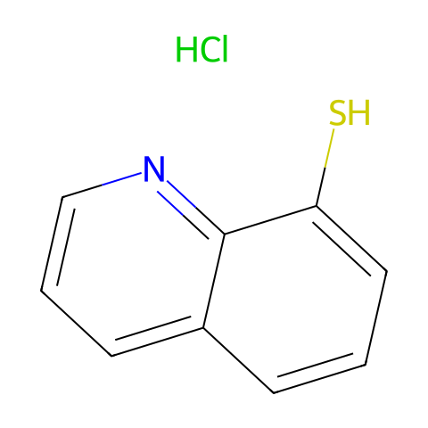 8-巯基喹啉盐酸盐[用于软金属测定的萃取分光光度和荧光试剂]结构图