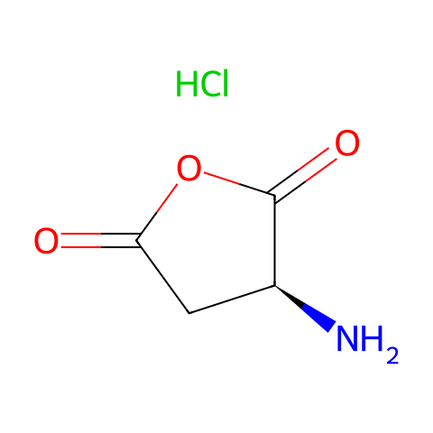 (3S)-3-氨基二氢-2,5-呋喃二酮盐酸盐结构图
