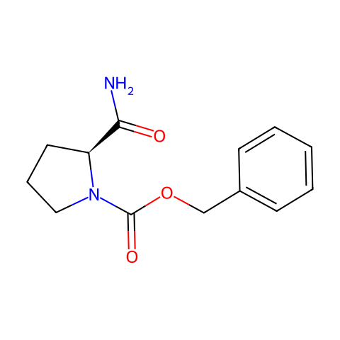 Cbz-L-脯氨酸酰胺结构图