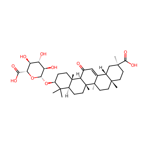 Glycyrrhetic acid 3-O-β-D-glucuronide结构图