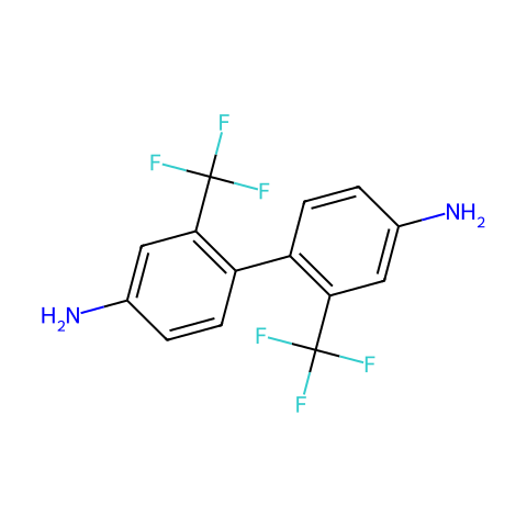 2,2'-双(三氟甲基)二氨基联苯结构图