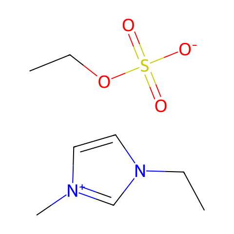 1-乙基-3-甲基咪唑硫酸乙酯结构图