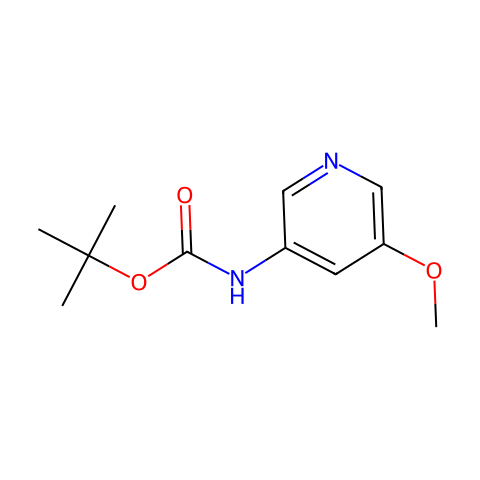 3-BOC-氨基-5-甲氧基吡啶结构图