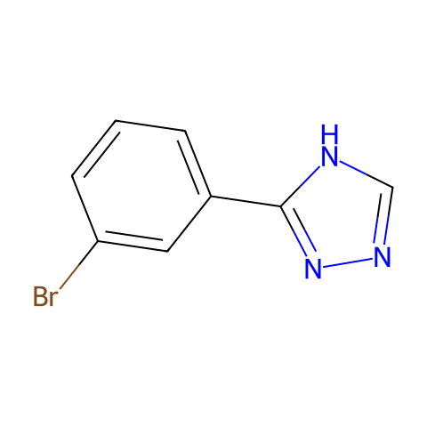 3-(3-溴苯基)-4H-1,2,4-三唑结构图