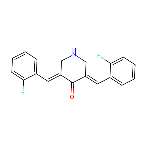 3,5-Bis[(2-fluorophenyl)methylene]-4-piperidinone结构图