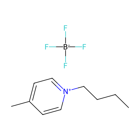 1-丁基-4-甲基吡啶四氟硼酸结构图