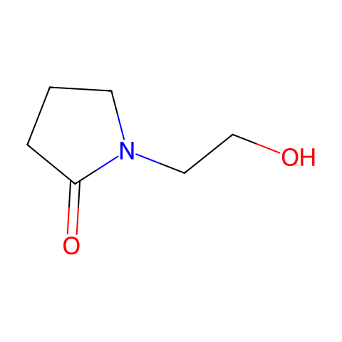 1-(2-羟乙基)-2-吡咯烷酮结构图
